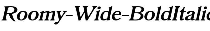 Roomy Wide BoldItalic.ttf