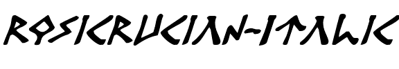 Rosicrucian Italic Italic.ttf