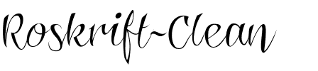 Roskrift Clean Regular.ttf
