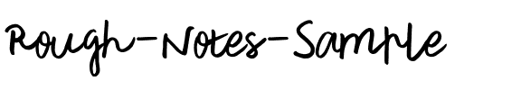 Rough Notes Sample Regular.ttf