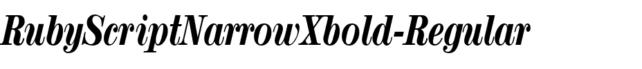 RubyScriptNarrowXbold Regular.ttf