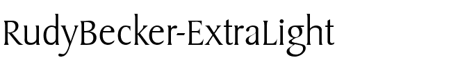 RudyBecker-ExtraLight Regular.ttf