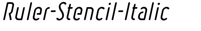 Ruler Stencil Italique.ttf