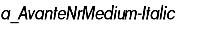 a_AvanteNrMedium Italic.ttf
