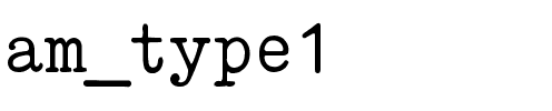 am_type1 Regular.ttf
