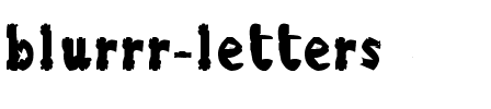 blurrr letters Normal.ttf