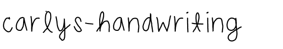 carlys handwriting Medium.ttf