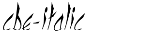 cbe Italic.ttf