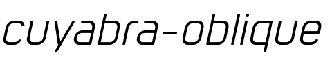 cuyabra oblique.otf