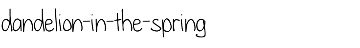 dandelion in the spring Regular.ttf