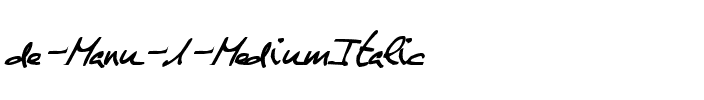 de Manu 1  MediumItalic.ttf