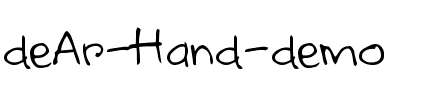 deAr Hand-demo Regular.otf