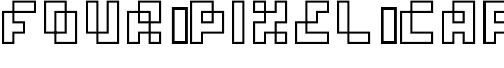four pixel caps outline Regular.ttf