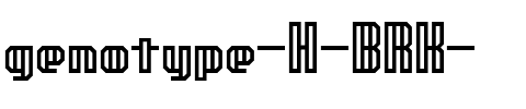 genotype H (BRK) Normal.ttf