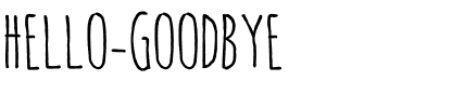 hello goodbye Regular.otf