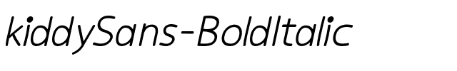 kiddySans Bold Italic.otf