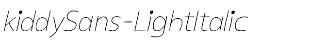 kiddySans Light Italic.otf