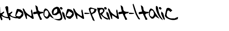 kkontagion print Italic.ttf