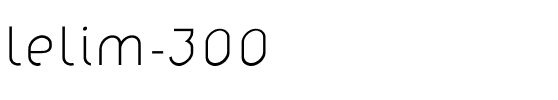 lelim 300 Regular.ttf