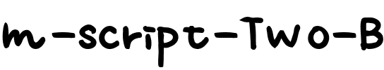 m script Two Bold.ttf