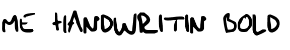 me handwritin Bold.ttf