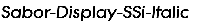 Sabor Display SSi Italic.ttf