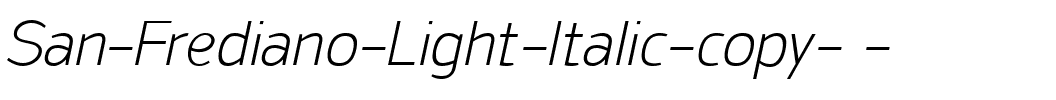 San Frediano Light Italic.ttf