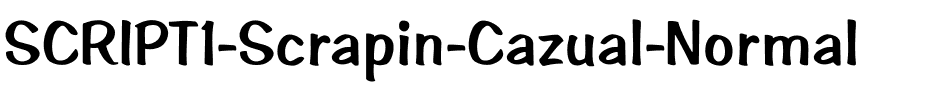 SCRIPT1 Scrapin' Cazual Normal.ttf