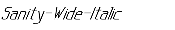 Sanity Wide Italic.ttf