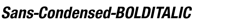 Sans Condensed BOLDITALIC.ttf