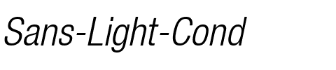 Sans Light Cond. ITALIC.ttf