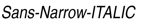 Sans Narrow ITALIC.ttf