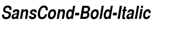 SansCond Bold Italic.ttf
