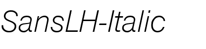 SansLH Italic.ttf