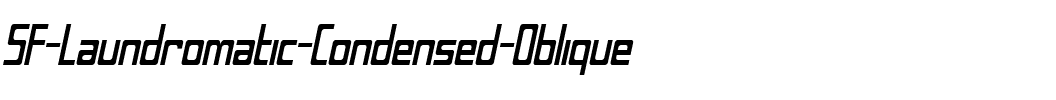 SF Laundromatic Condensed Oblique.ttf