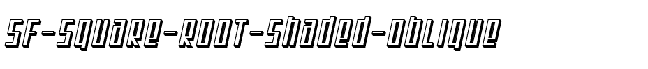 SF Square Root Shaded Oblique.ttf