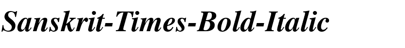 Sanskrit-Times Bold Italic.ttf