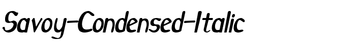 Savoy-Condensed Italic.ttf