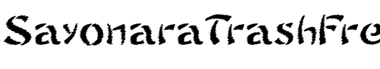 Sayonara Trash Free Regular.otf