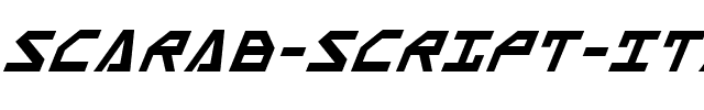 Scarab Script Italic Italic.ttf