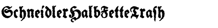 Schneidler Halb Fette Trash Regular.otf