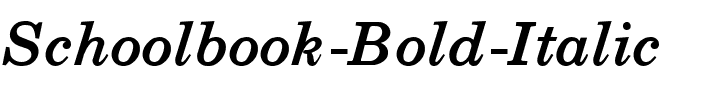 Schoolbook Bold Italic.ttf