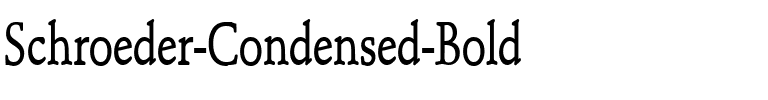 Schroeder Condensed Bold.ttf