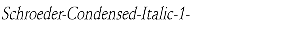 Schroeder-Condensed Italic.ttf