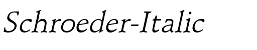 Schroeder Italic.ttf