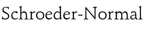 Schroeder Normal.ttf