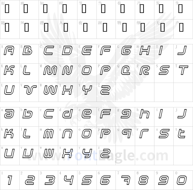 Sci-Fied-X-Outline-Italic