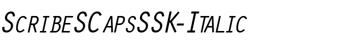 ScribeSCapsSSK Italic.ttf