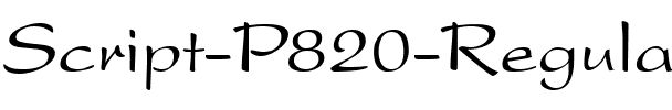 Script-P820 Regular.ttf