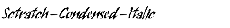 Sctratch-Condensed  Italic.ttf
